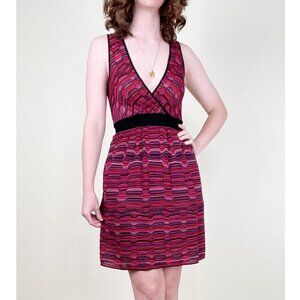 Missoni 3-D Textured Knit Mini Dress Wedding Guest Funky Scandi Girl 70s Disco